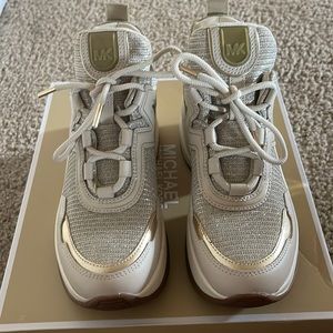 Michael Kors Olympia Trainers Pale Gold
